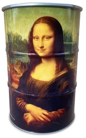 Barrelkings - Barbecue de Mona Lisa - 200 L - BBQ Tonneau à Charbon - Baril de Pétrole - Grille en Metal