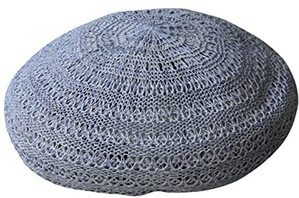 LIFKOME Cappello Basco Intrecciato Cotone Cappello da Viaggio Primaverile Comodo Copricapo per Uso Quotidiano E Vacanze
