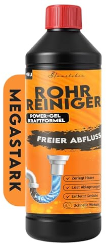 PREMIUM Ausgussbecken Abflussreiniger 1000ml EXTRA STARK Abflussfrei - Abflussreiniger Rohrfrei Rohrreiniger - Küche, Bad - Power gegen Verstopfung