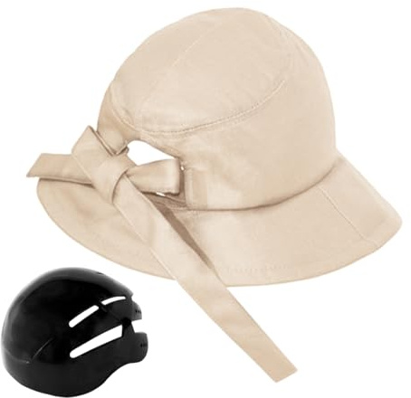 Lpoppcx Casco de bicicleta para mujer y adulto, casco de bicicleta con forma de sombrero, ajustable, unisex, de ala ancha, equipamiento para exteriores, para camping, senderismo, deportes, uso diario