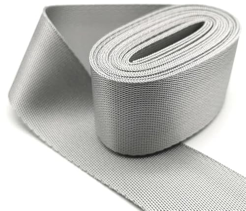WEOKDFHA sadelgjord 2 meter 32 mm rem nylon sadelgjord ryggsäck band syväska bälte tillbehör (silvergrå)
