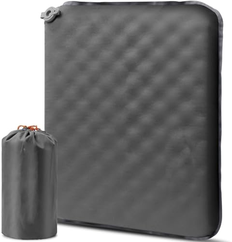 KOSLEOW Cuscino da Campeggio Gonfiabile, Tappetino da Stadio Pieghevole Impermeabile Portatile, Sedia da Esterno Ultraleggera per Viaggi, Escursioni, Ufficio e Attività Outdoor, 43x33 cm