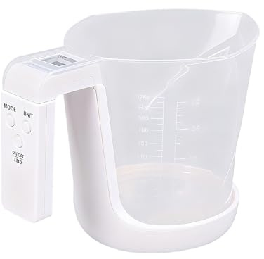 Misurino digitale, display LCD trasparente, 21,5x14,3x15 cm, bilancia graduata, bilancia di misurazione elettronica, impugnatura ergonomica, ideale per il campeggio in appartamento