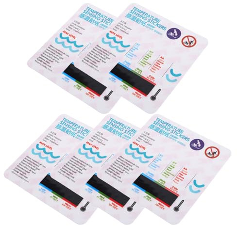 UTHCLO Adesivo Termometro Temperatura Acqua per Vasca Bagno Ragazzo Ragazza, 5 Pezzi Impermeabili Display Lcd Chiaro per Monitoraggio Sicuro e Preciso del Bagnetto