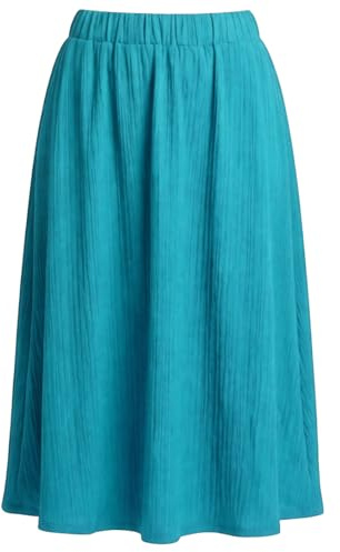Van Der Rich ® - Jupe été Évasée à Taille Haute en Tissu Texturé Coupe Midi - Femme