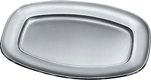 Alessi 125/30 Piatto da Portata Ovale in Acciaio Inossidabile 18/10 Satinato con Bordo Lucido