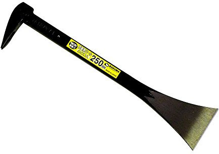 Bakuma Japanese 10’ / 250mm Premium Pry Bar Nail Puller with Hardened Hammer Head