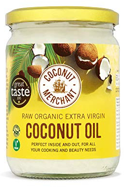 500mL Coconut Merchant Olio di Cocco Organico | Olio Extra Vergine, Crudo, Spremuto a Freddo, Non Raffinato | Fonti Etiche, Vegan, Chetogenica e 100% Naturale | Per Capelli, Pelle & Cucina - 500mL