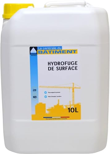 Hydrofuge de Surface Toiture, Façade, Mur, Terrasse et Sol 10L (=60m²) Incolore