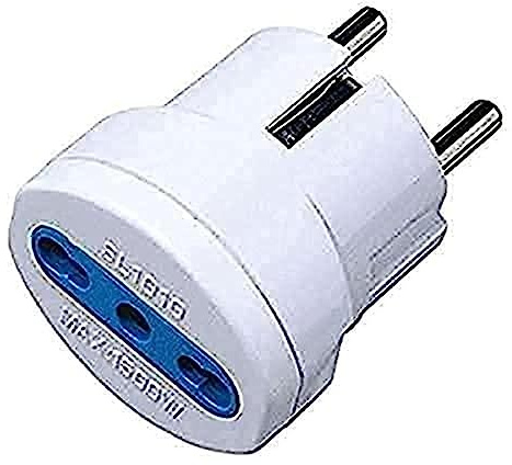 Techly One Way Adaptor Schuko Plug to Italian Socket ipw-ic216 typ F typ L (IT) typ F blå, vit nätadapter – Power Plug ADAPTERS (1 500 W, blå, vit)