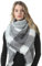MAKFORT Damen Herbst Winter Schal Imitation Kaschmir Kariert Deckenschal 140 * 140cm Grau