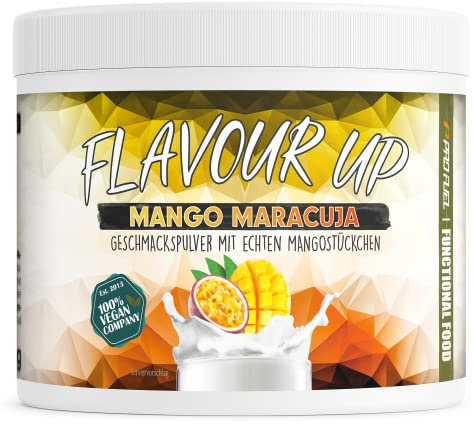Geschmackspulver MANGO MARACUJA 250g - Leckerer Geschmack und Süße - nur 10 kcal pro Portion - Vielseitig einsetzbar für Lebensmittel & Getränke - Flavour Powder - FLAVOUR UP