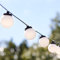 Lights4fun 30er LED Party Lichterkette warmweiß strombetrieben Timer Innen und Außen Lichterkette Kugeln Lichterkette Glühbirnen