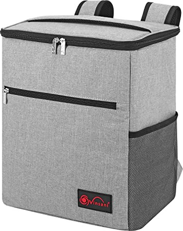 Vinsani 24L Backpack Cooler Bag Large Capacity Insulated Picnic Storage Bag Foldable Leakproof & Portable Thermal Bag Suitable for Picnic Camping Beach Car Outdoor Travel Activities