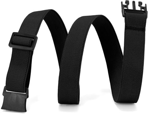 WHIPPY Elastic Kids Belt for Boys Girls - Stretch Invisible Belt with Adjustable Clip Buckle Latch Belts for School Sports - Black