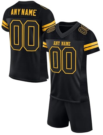 ywkiyrs Custom Football Jerseys for Men Women Personalised Boys American Football Shirts Kit with Name Number Logo Sports Training Jersey