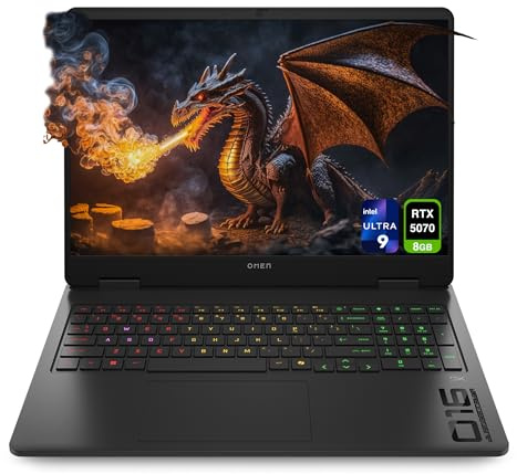 HP OMEN 16 Gaming Laptop, Intel Ultra 9-285H, 64 GB DDR5 RAM, 4 TB PCIe SSD, 16 WQXGA (2560x1600) 240Hz Display, Nvidia G-Force RTX 5070, RGB Backlit Keyboard, W11 Home, Shadow Black