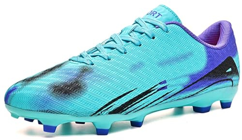 BAODLE Botas de fútbol para niños FG/AG para exteriores, para hombre y mujer, zapatos de fútbol para niñas, zapatillas de entrenamiento profesionales, Fg Luna, 44 EU