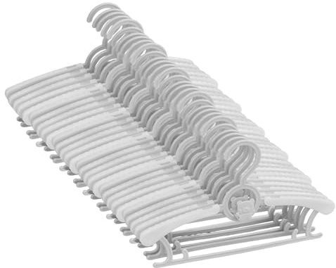 Appendini per Bambini Impilabili Plastica,Appendini Impilabili Regolabili e Antiscivolo,Grucce Neonato,Appendiabiti Bambini Estensibile con Gancio a Forma di Orsetto,Salvaspazio,30 pezzi