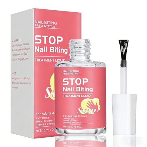 Stop Biting Your Nails, The Bite Stuff - Anti Nail Polish Prevention, Clear Varnish to Avoid Nail Biting - Thumb Sucking Deterrent, Promotes Fast Nail Growth - Easy application Water Resistant