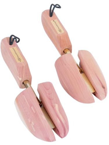 FootFitter Men’s Cedar Shoe Trees, Compact Split Toe (Medium 7.5-8.5) SJ32