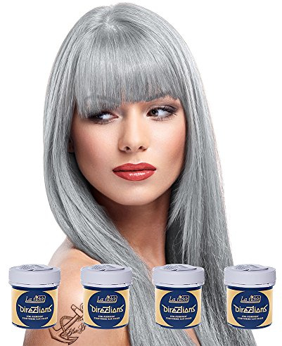 4 X La Riche Directions Semi-Permanent Hair Color 88ml Tubs - Silver