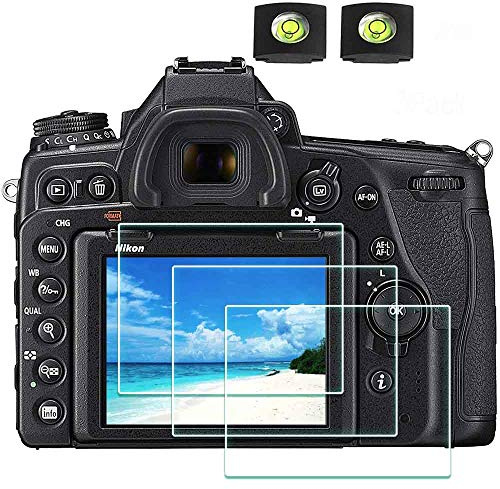 D850 D810 skärmskydd för Nikon D850 D810 D800e D800 D750 D610 D600 D500 kamera [3pack], ULBTER med het skoskydd, 0,3 mm 9H hårdhet härdad glasfolie, anti-skrapa anti-fingeravtryck dammskydd