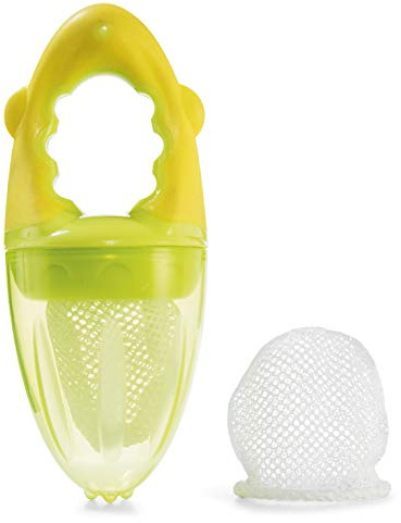 Chicco Fruit Friend, Fruttino per Iniziare a Mangiare Frutta e Verdura, Impugnatura Ergonomica, Retina Inclusa, Lavabile a Mano, Set Svezzamento Prima Pappa, Accessori Neonato 6+ Mesi, Verde