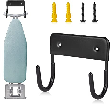 BiJun Bügelbrett Wandhalterung, Bügelbrett Aufhänger, Bügelbrett Haken Wandhalterung, Wandhalterung Bügelbrett Halter Organizer, für Wäscherei