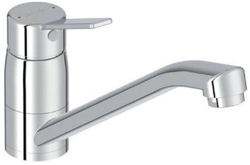 Jacob Delafon - Mitigeur d'Évier de Cuisine EO - Installation Simple et Rapide - Design Moderne - Avec Flexible d’Alimentation - Hauteur sous Bec 11,90 cm - Finition Chrome - E24161RU-CP