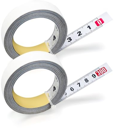 Mètre Ruban, KLEHOPE 2 Pièces Metre Ruban Métriques 3 Metre Échelles Gauche et Droite Ruban à Mesurer Autocollant Échelle Précise, pour les Mesures sur Banc et Objets Verticaux