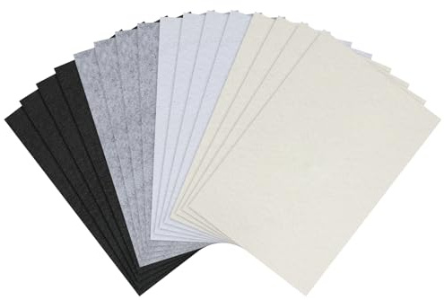 16 Piezas Fieltro Para Manualidades, 20x30cm Fieltro Artesanal, Tela Fieltro Suave en 4 Colores, Hojas de Fieltro Para Manualidades, Quilting, Decoraciones DIY, Salvamanteles