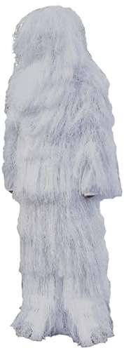 Alnintte Ghillie Costume camouflage neige pour homme, vêtements de chasse, chasse, tir, observation des oiseaux, taille unique, Costume Ghillie blanc, M-L