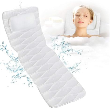 Cuscino da bagno completo per vasca da bagno, spa relax e comfort per vasca da bagno, lussuoso cuscino per vasca da bagno con design a rete | Il cuscino per vasca da bagno per supporto del