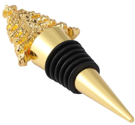 VICASKY 1 Pz Tappo di bottiglia di vino in metallo tappo di chiusura della bottiglia tappi di vino Tappo per bottiglia di vino dell'albero di Natale tappo del vino di natale