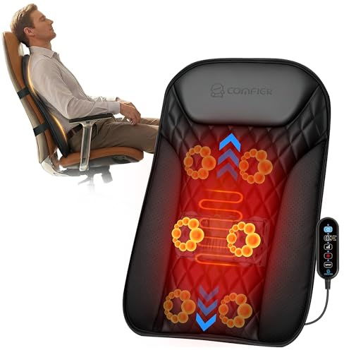 COMFIER Masajeador Espalda Shiatsu, Cojín de Masaje con Calor Ultradelnado
