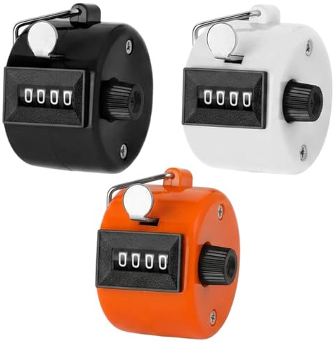 IAndhy 3Pcs Clicker Counter, Digital Tally Counter Set for Sports Coaching, Clicker Knitting Stitch Tracking, Fishing Catch Monitoring, Classroom Attendance, Event Participant Management, 3x4.5 cm