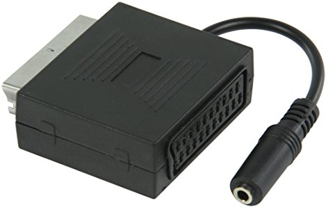 Valueline VLVP31930B02 Adattatore, Audio-Stereo SCART Maschio - Jack Stereo Femmina da 3.5 mm da 0.20 m, Nero