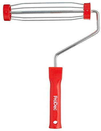 ProDec Monture professionnelle à manche en plastique 225 mm x 44 mm, 5 fils métalliques antidérapants et raccord à emboîter pour manches télescopiques