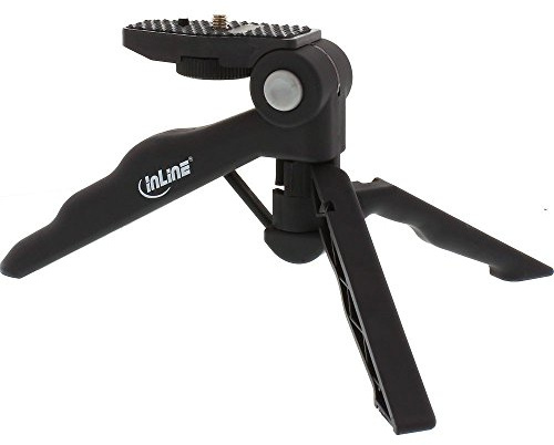 InLine 48008B fällbart ministativ 85 mm svart