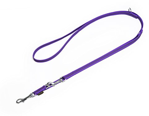 Mystique® Gummierte Umhängeleine Leine 15mm Standard Karabiner lila 2,5m