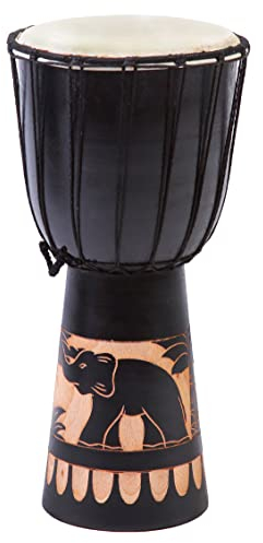 40cm Djembe Trommel Bongo Elefant Schwarz Anfänger Kinder Guter Klang