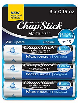 ChapStick Lip Moisturizer SPF 15, 0.15 Ounce 3 Pack