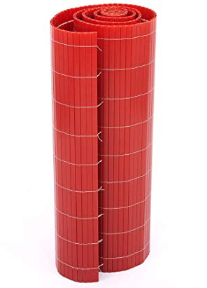 'Canisse plastique, Sylt avec vision 140 x 300 cm Couleur de cerisier – Pare-vue balcon terrasse jardin Protection Soleil Protection Vent Pare-vue Tapis Paillassons Tapis Anti-Poussière bruit nattes plastique Protection visuelle pour balcon