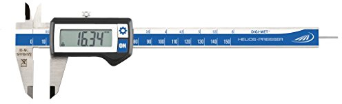 HELIOS-PREISSER Preisser Digitaler Taschenmessschieber rundes Tiefenmaß 150 mm, 1320416, Blau