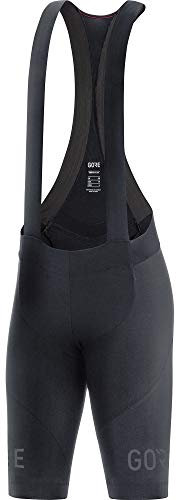 GORE WEAR Kurze Damen Rennrad Trägerhose Long Distance, Mit Sitzpolster, 36, Schwarz