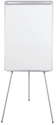 Bi-Office Dreibein Flipchart Grau mit ausziehbaren Armen, magnetische und trocken abwischbare Oberfläche, mit Stifteablage