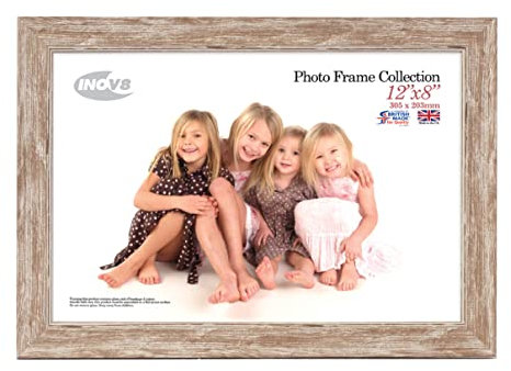 Inov8 Framing PFES-SWWA-128 Frame, Wood, Washed Walnut, 12x8 Inch