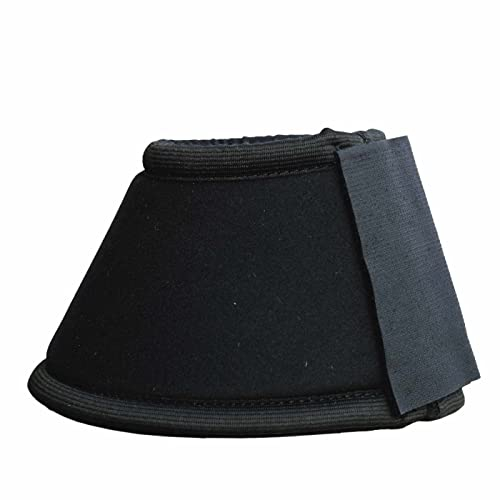 Euroriding Hufglocken Neopren Klettverschluss Größe M, Farbe Schwarz
