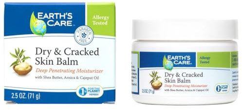 Earth's Care Dry and Cracked Skin Balm, Allergy-Tested, No Parabens, Colors or Fragrances, 2.5 OZ.